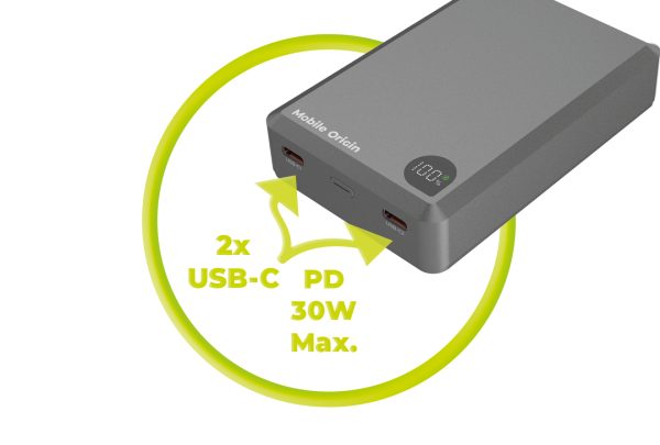 PowerBank Mobile Origin PB14 20000mAh Aluminum 30W PD MagSafe Compatible – Gray (MO-30WPD-PB14) - Image 17