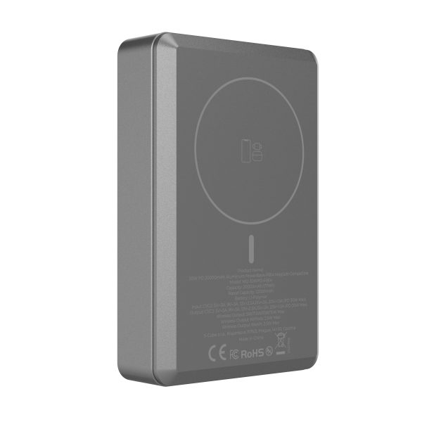 PowerBank Mobile Origin PB14 20000mAh Aluminum 30W PD MagSafe Compatible – Gray (MO-30WPD-PB14) - Image 4