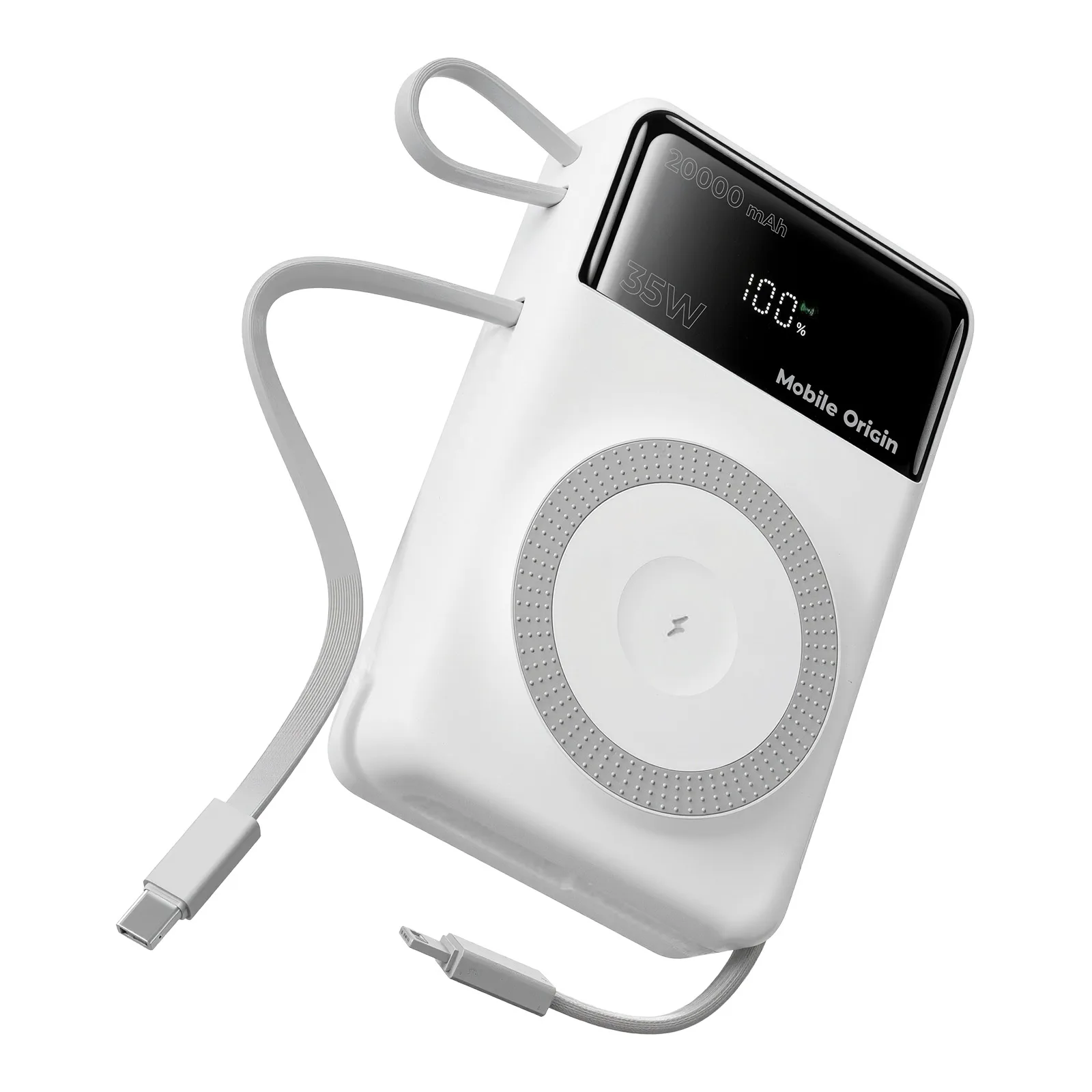 Mobile Origin 35W PD PowerBank PB15 20000mAh – MagSafe Compatible & Built-in Cables (MO-35WPDD-PB15) - Image 2
