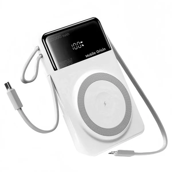 Mobile Origin 35W PD PowerBank PB15 20000mAh – MagSafe Compatible & Built-in Cables (MO-35WPDD-PB15) - Image 4