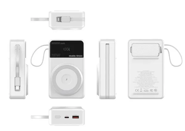 Mobile Origin 35W PD PowerBank PB15 20000mAh – MagSafe Compatible & Built-in Cables (MO-35WPDD-PB15) - Image 5