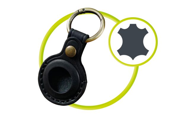 Mobile Origin AirTag Leather Keychain A6 – Black (MO-ALK-BLK) - Image 5