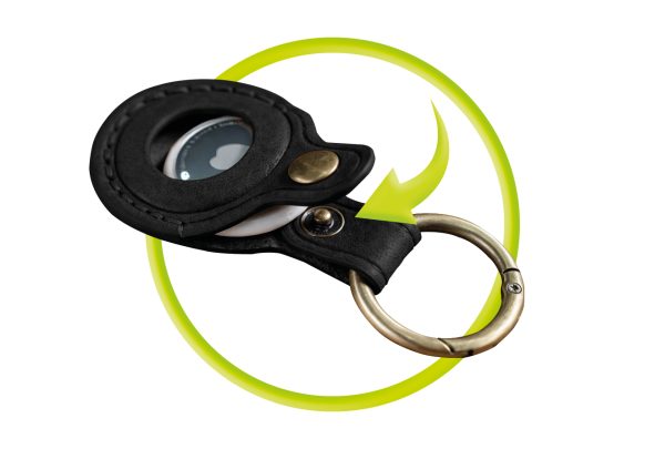 Mobile Origin AirTag Leather Keychain A6 – Black (MO-ALK-BLK) - Image 6