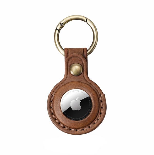 Mobile Origin AirTag Leather Keychain A6 – Midnight Brown (MO-ALK-MBRW) - Image 3