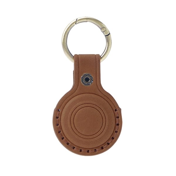 Mobile Origin AirTag Leather Keychain A6 – Midnight Brown (MO-ALK-MBRW) - Image 4