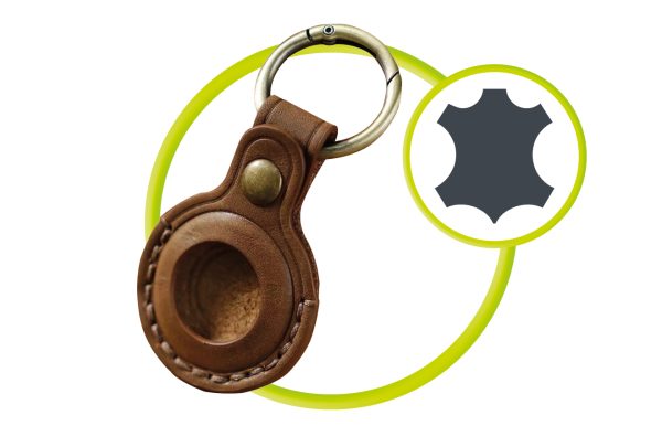 Mobile Origin AirTag Leather Keychain A6 – Midnight Brown (MO-ALK-MBRW) - Image 5