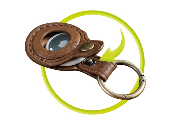 Mobile Origin AirTag Leather Keychain A6 – Midnight Brown (MO-ALK-MBRW) - Image 6