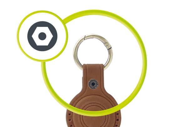 Mobile Origin AirTag Leather Keychain A6 – Midnight Brown (MO-ALK-MBRW) - Image 7