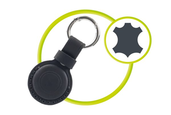 Mobile Origin AirTag Outdoor Leather Keychain A7 – Black (MO-AOLK-BLK) - Image 4