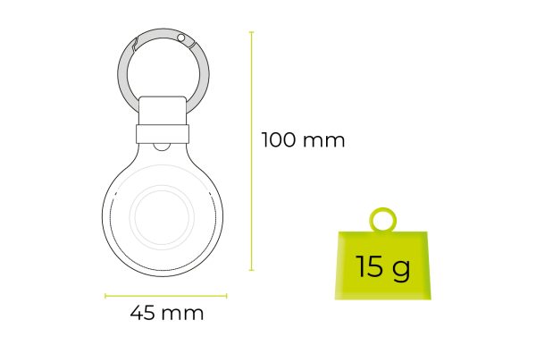 Mobile Origin AirTag Outdoor Leather Keychain A7 – Black (MO-AOLK-BLK) - Image 7