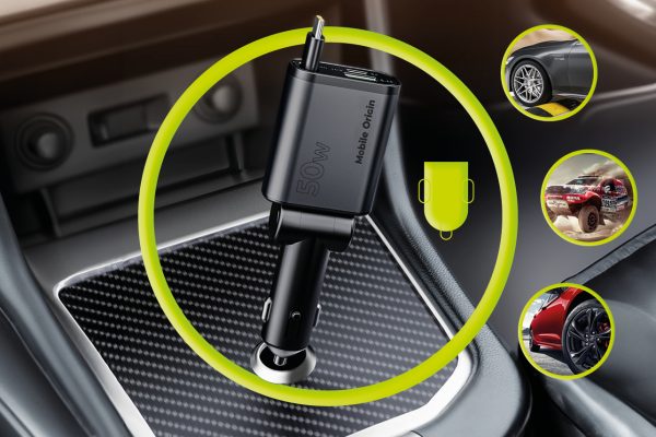 Mobile Origin 3in1 50W Car Charger CA27 με Retractable USB-C Cable – Space Gray (MO-CCH-CA27) - Image 12