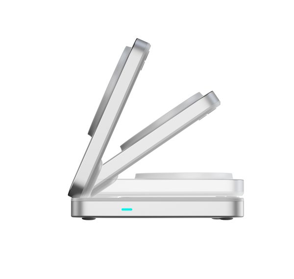 Ασύρματη Βάση Φόρτισης 3 σε 1 Mobile Origin PW35 Qi2 25W MagSafe Silver - Image 10