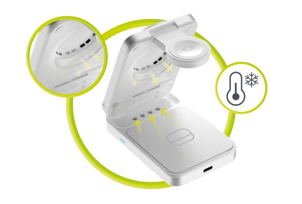 Ασύρματη Βάση Φόρτισης 3 σε 1 Mobile Origin PW35 Qi2 25W MagSafe Silver - Image 17