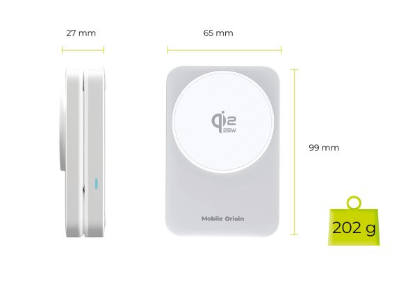Ασύρματη Βάση Φόρτισης 3 σε 1 Mobile Origin PW35 Qi2 25W MagSafe Silver - Image 18