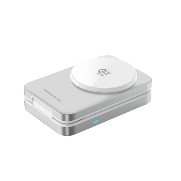 Ασύρματη Βάση Φόρτισης 3 σε 1 Mobile Origin PW35 Qi2 25W MagSafe Silver - Image 3