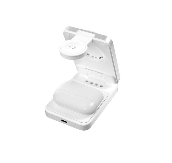 Ασύρματη Βάση Φόρτισης 3 σε 1 Mobile Origin PW35 Qi2 25W MagSafe Silver - Image 9