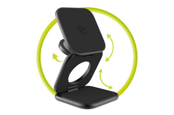 Mobile Origin UltraSlim Foldable Charger PW36 3in1 Qi2 25W MagSafe Compatible – Matte Black (MO-USF-PW36-BLK) - Image 6