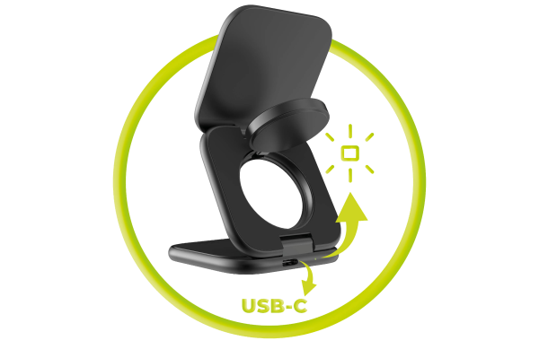 Mobile Origin UltraSlim Foldable Charger PW36 3in1 Qi2 25W MagSafe Compatible – Matte Black (MO-USF-PW36-BLK) - Image 9