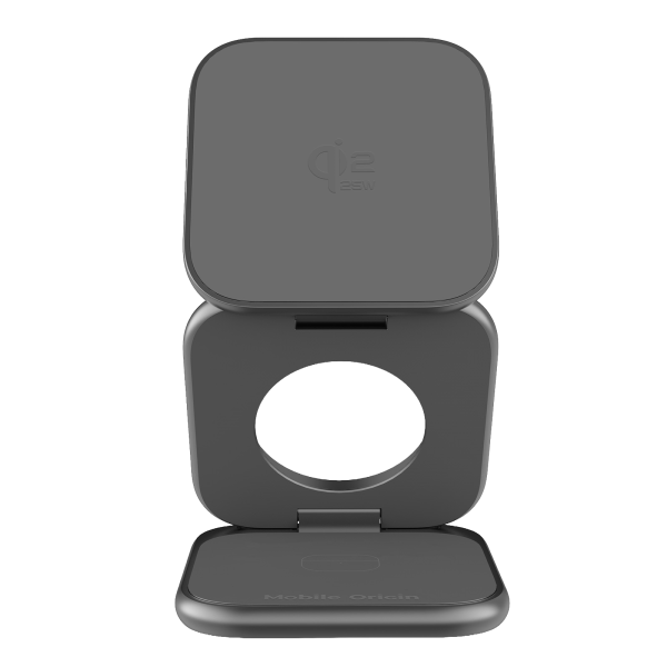 Mobile Origin UltraSlim Foldable Charger PW36 3in1 Qi2 25W MagSafe Compatible – Space Grey (MO-USF-PW36-GRY) - Image 3