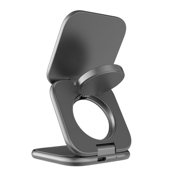 Mobile Origin UltraSlim Foldable Charger PW36 3in1 Qi2 25W MagSafe Compatible – Space Grey (MO-USF-PW36-GRY) - Image 4