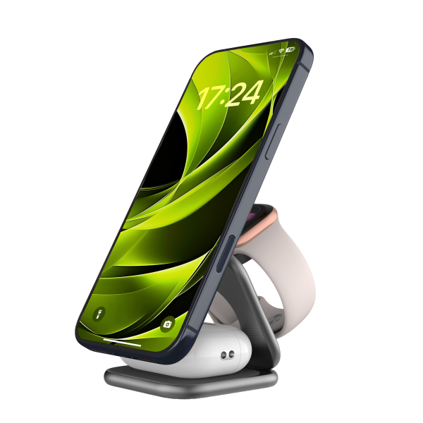 Mobile Origin UltraSlim Foldable Charger PW36 3in1 Qi2 25W MagSafe Compatible – Space Grey (MO-USF-PW36-GRY) - Image 5