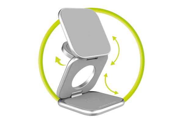 Mobile Origin UltraSlim Foldable Charger PW36 3in1 Qi2 25W MagSafe Compatible – Silver (MO-USF-PW36-SLV) - Image 6