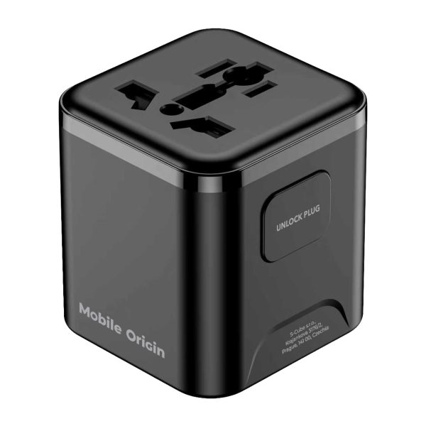 Universal Travel Adapter Mobile Origin PW30 EU/UK/US/AUS – Black - Image 2