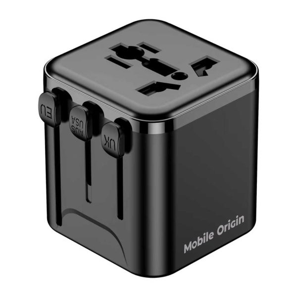 Universal Travel Adapter Mobile Origin PW30 EU/UK/US/AUS – Black - Image 3