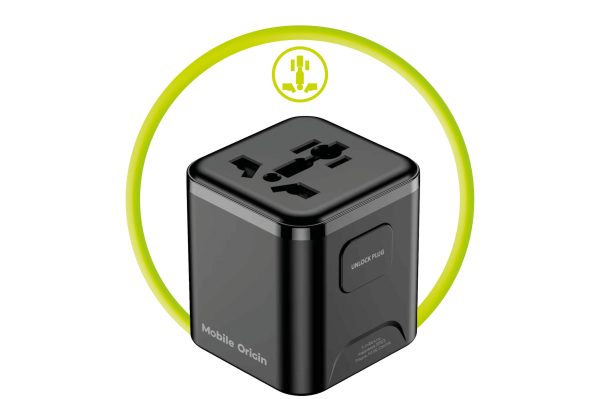 Universal Travel Adapter Mobile Origin PW30 EU/UK/US/AUS – Black - Image 5
