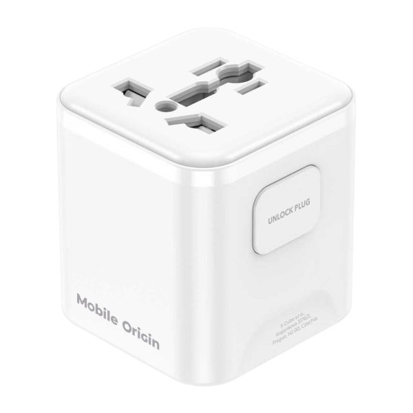 Universal Travel Adapter Mobile Origin PW30 EU/UK/US/AUS – White - Image 2