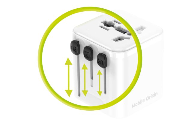 Universal Travel Adapter Mobile Origin PW30 EU/UK/US/AUS – White - Image 8