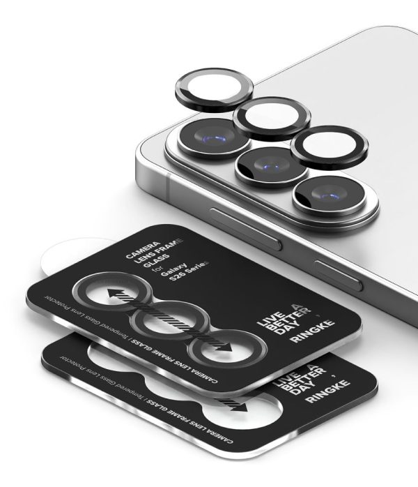 Προστατευτικά Φακών Κάμερας Ringke Camera Frame Protector 2-Pack για Samsung Galaxy S26 / S26+ Plus – Black - Image 4