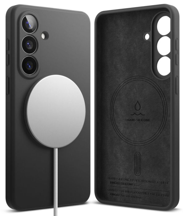 Θήκη Ringke Silicone Magnetic MagSafe για Samsung Galaxy S26 – Black - Image 2