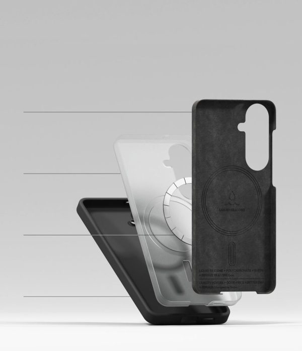 Θήκη Ringke Silicone Magnetic MagSafe για Samsung Galaxy S26 – Black - Image 6