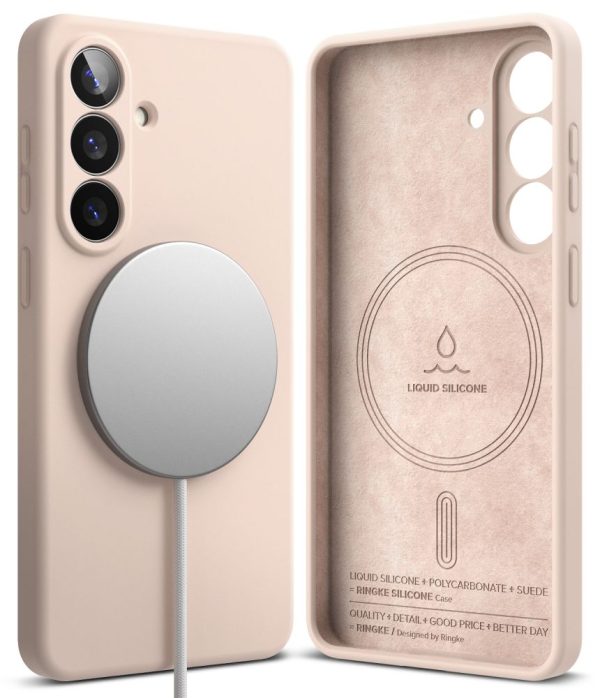 Θήκη Ringke Silicone Magnetic MagSafe για Samsung Galaxy S26 – Pink Sand - Image 2