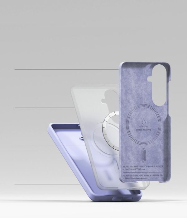 Θήκη Ringke Silicone Magnetic MagSafe για Samsung Galaxy S26+ Plus – Lavender - Image 6