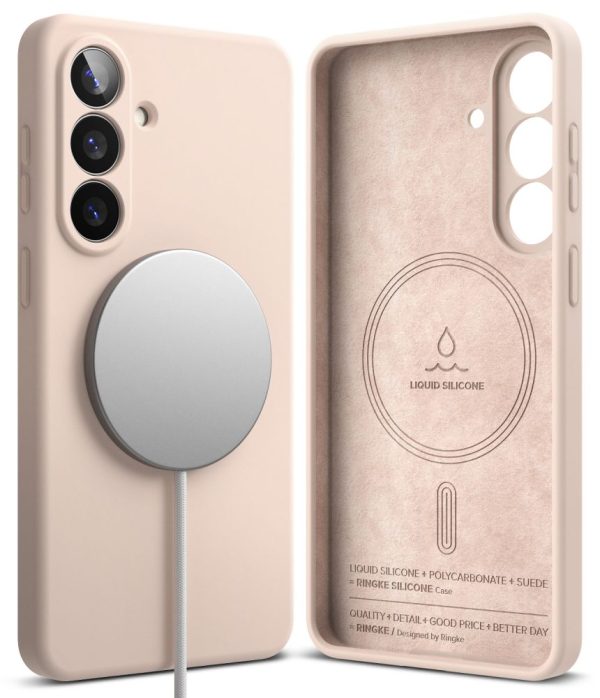 Θήκη Ringke Silicone Magnetic MagSafe για Samsung Galaxy S26+ Plus – Pink Sand - Image 2