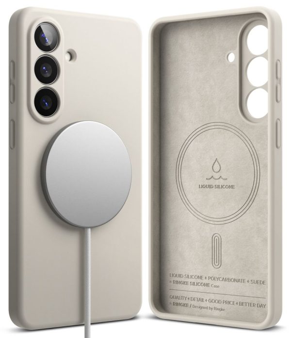 Θήκη Ringke Silicone Magnetic MagSafe για Samsung Galaxy S26+ Plus – Stone - Image 2