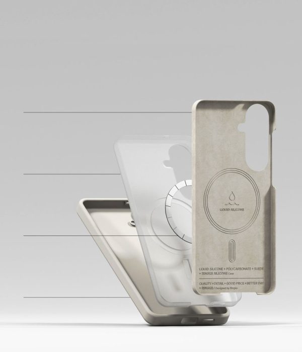 Θήκη Ringke Silicone Magnetic MagSafe για Samsung Galaxy S26+ Plus – Stone - Image 6