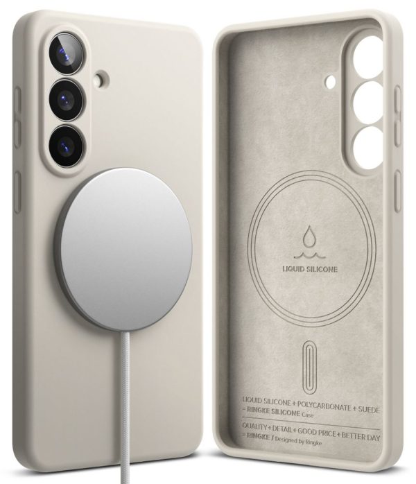 Θήκη Ringke Silicone Magnetic MagSafe για Samsung Galaxy S26 – Stone - Image 2