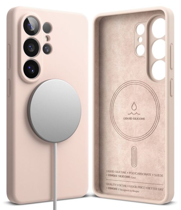 Θήκη Ringke Silicone Magnetic MagSafe για Samsung Galaxy S26 Ultra – Pink Sand - Image 2