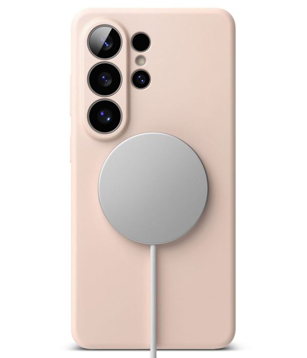 Θήκη Ringke Silicone Magnetic MagSafe για Samsung Galaxy S26 Ultra – Pink Sand - Image 4