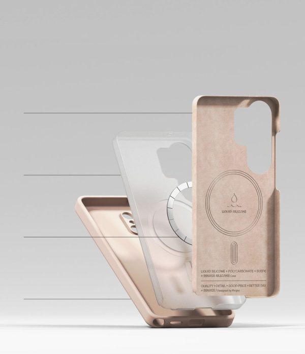 Θήκη Ringke Silicone Magnetic MagSafe για Samsung Galaxy S26 Ultra – Pink Sand - Image 6