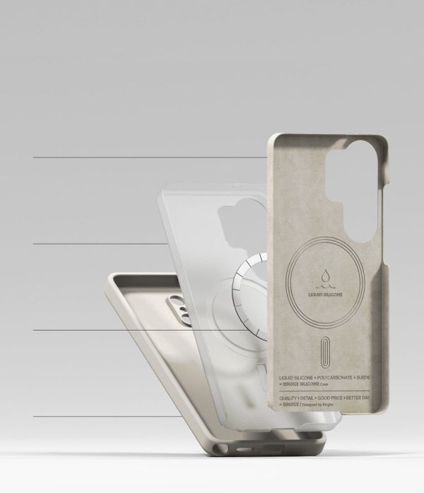 Θήκη Ringke Silicone Magnetic MagSafe για Samsung Galaxy S26 Ultra – Stone - Image 6