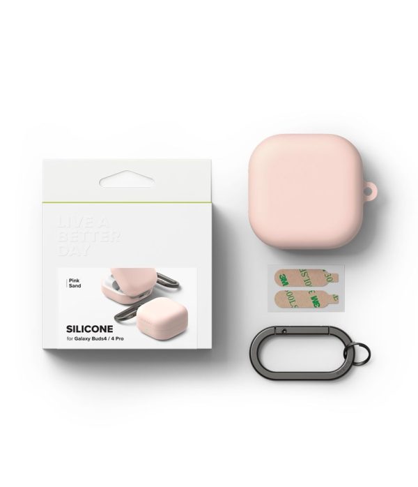 Θήκη Ringke Silicone Case για Samsung Galaxy Buds 4 / Buds 4 Pro – Pink Sand - Image 5