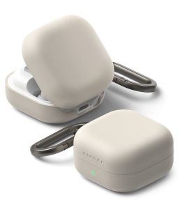 Θήκη Ringke Silicone Case Samsung Galaxy Buds 4 4 Pro Stone Σιλικόνης με Γάντζο