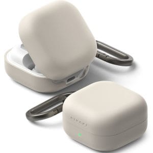 Θήκη Ringke Silicone Case Samsung Galaxy Buds 4 4 Pro Stone Σιλικόνης με Γάντζο