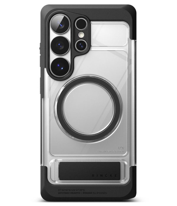 Θήκη Ringke UX Magnetic MagSafe με Kickstand για Samsung Galaxy S26 Ultra – Clear/Black - Image 3