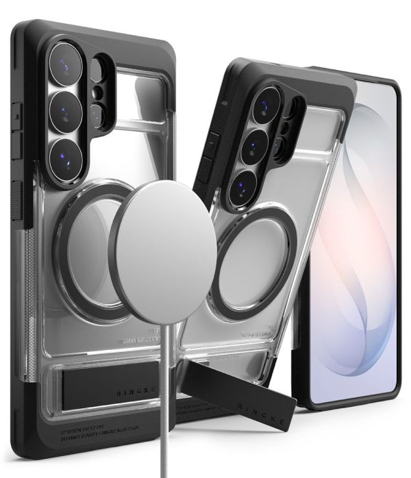 Θήκη Ringke UX Magnetic MagSafe με Kickstand για Samsung Galaxy S26 Ultra – Clear/Black - Image 4