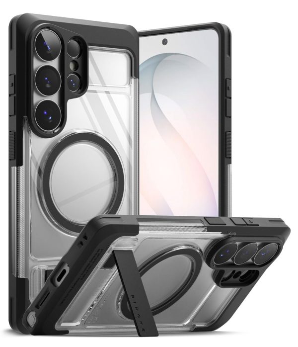 Θήκη Ringke UX Magnetic MagSafe με Kickstand για Samsung Galaxy S26 Ultra – Clear/Black - Image 5